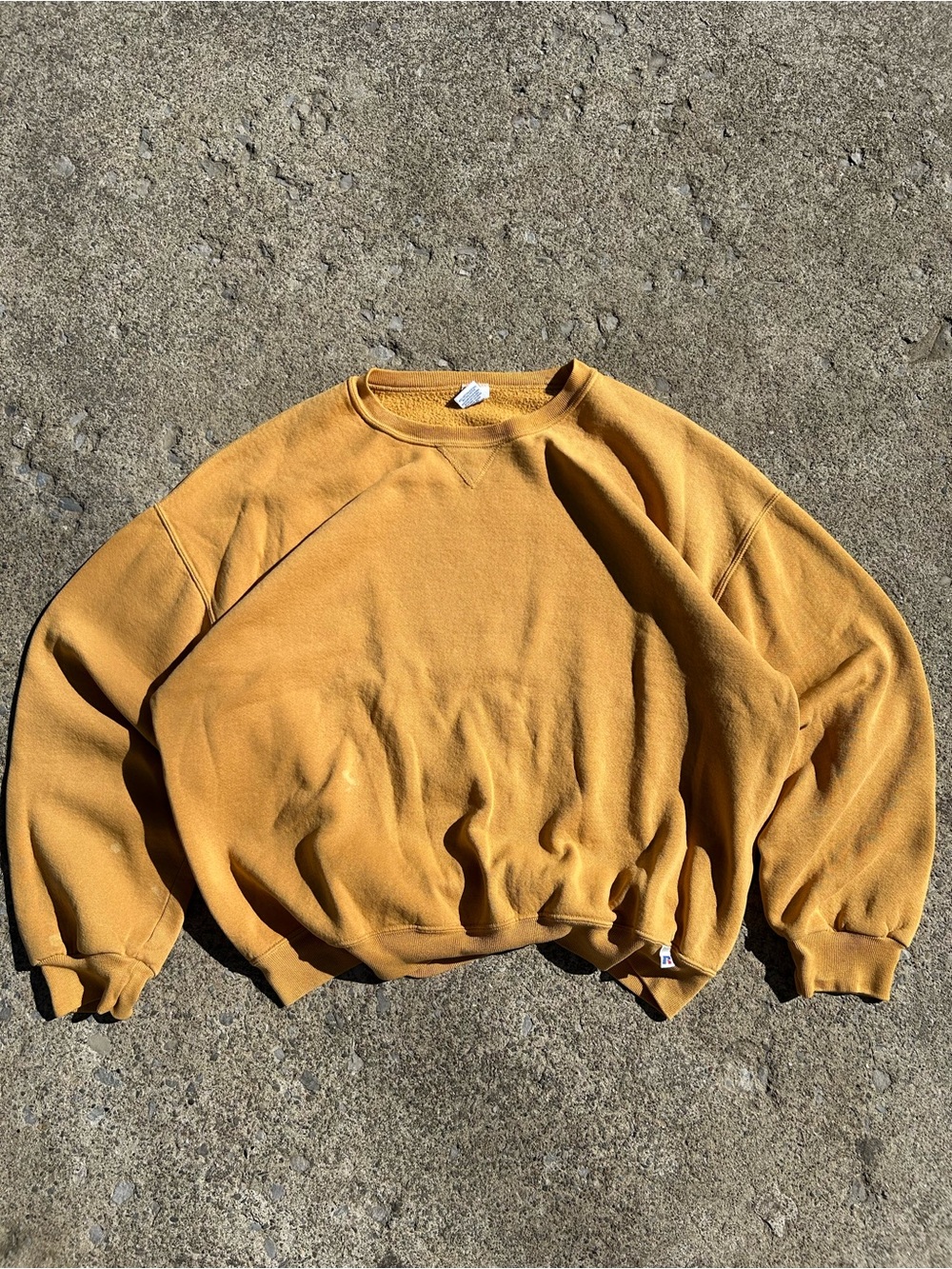 Vintage 90’s russell Mustard Crewneck Sweatshirt